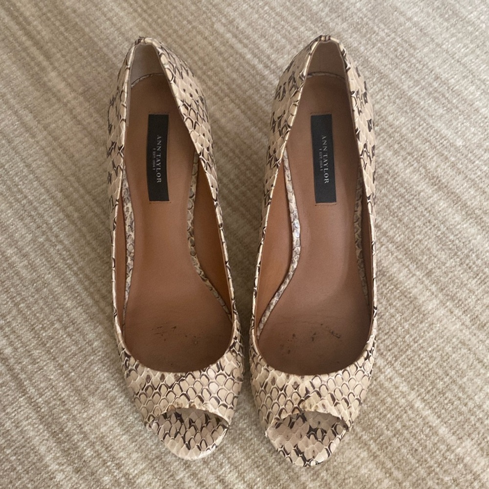 Ann Taylor Snake Skin Heels